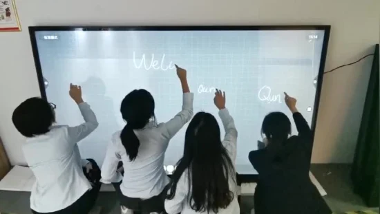 Personnalisé 98 pouces école d'enseignement caméra intégrée Multi écran tactile fournitures de bureau tableau intelligent tableau blanc pour conférence