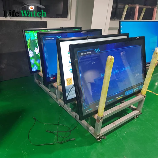 55 pouces support mural Android WiFi système LCD écran tactile lecteur TV de signalisation numérique pour bijouterie