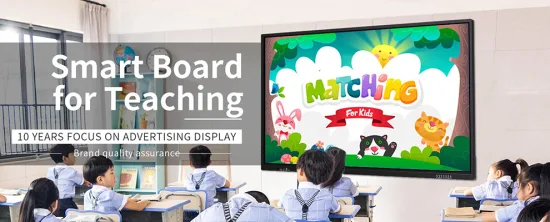 OEM Usine 4K Salle de classe TV Affichage Écran plat interactif Écriture numérique LCD Tableau blanc Écran tactile Smart Board pour l'enseignement et la réunion