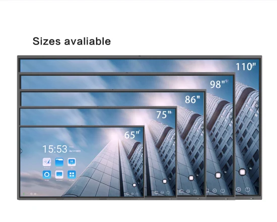 Ikinor Dual OS Android 11.0 75 pouces écran plat interactif IR écran tactile Smart Board pour l'enseignement